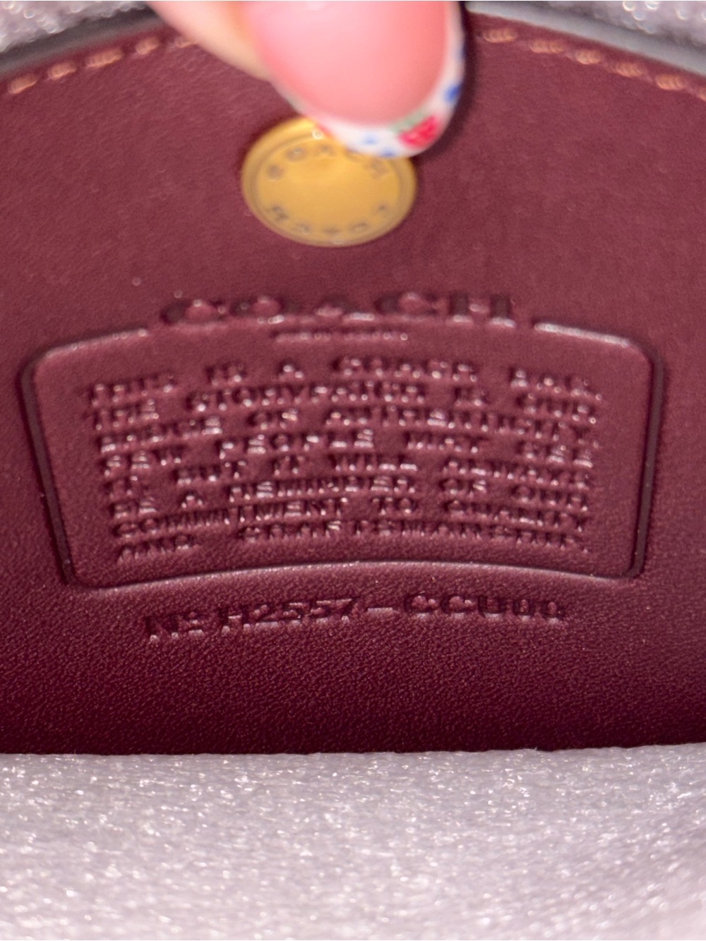 NWT Coach Brooklyn Shoulder bag 34 in Merlot - Picture 5 of 5